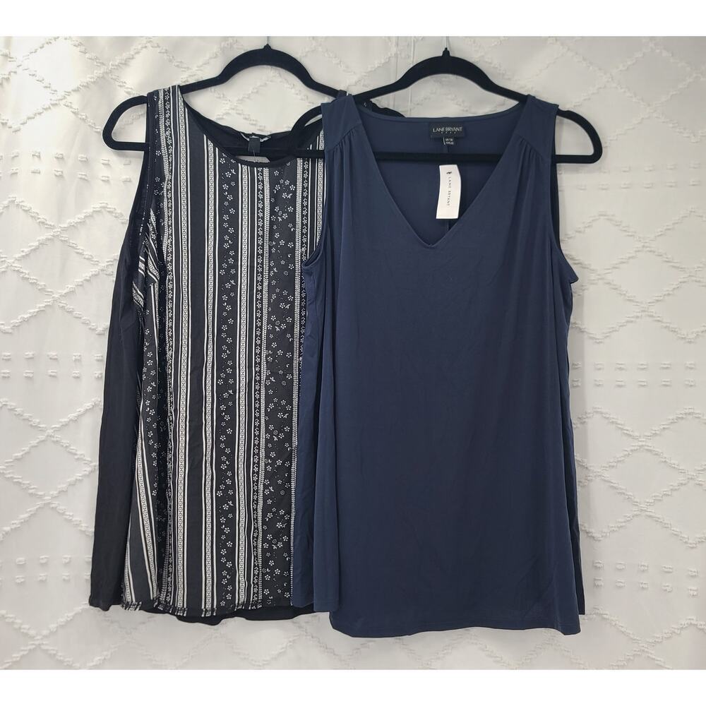 Lane Bryant Dark Cottage Core Tanks Size 14 Resort Wear Vacation Dark Feminine